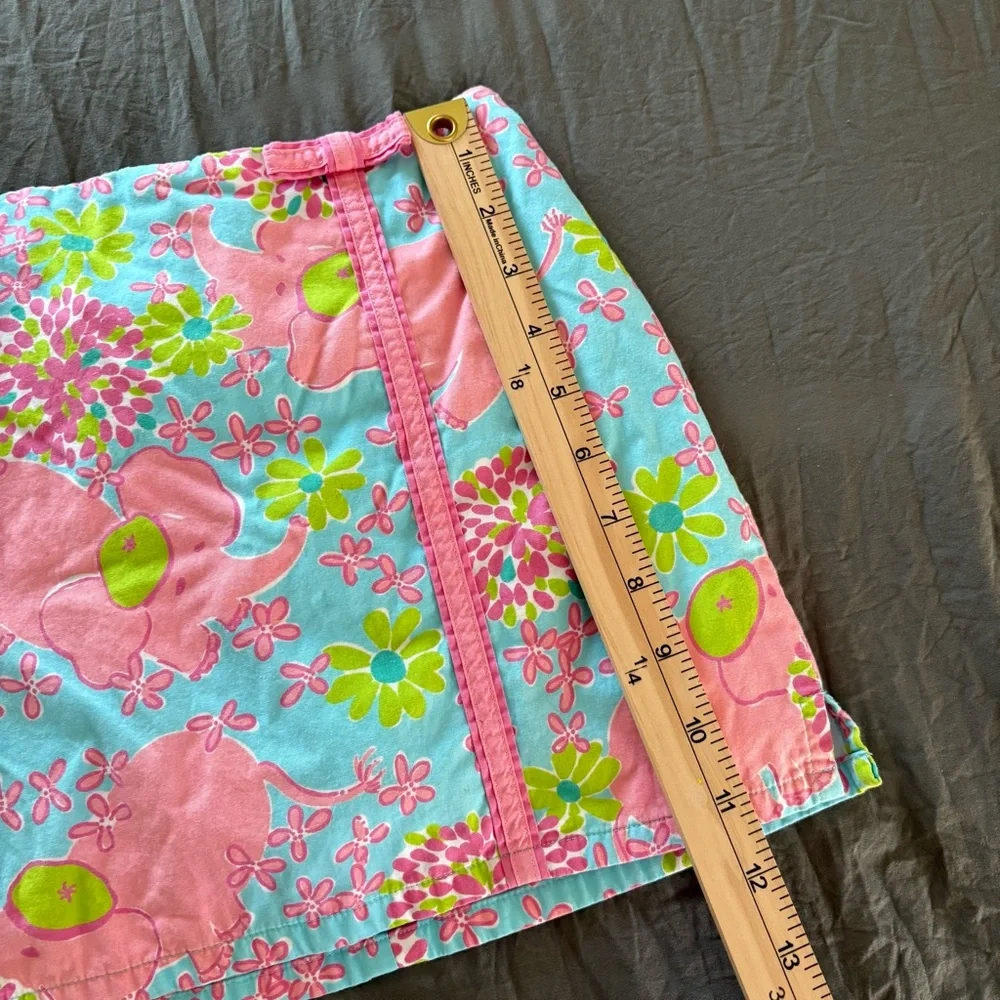 Lilly Pulitzer Girls Elefrance pattern Skirt. Size 6X.